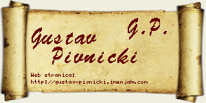 Gustav Pivnički vizit kartica